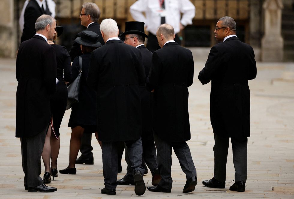 Britain's Foreign Secretary James Cleverly at Westminster Abbey, on the day of the state funeral and burial of Britain's Queen Elizabeth, in London, Britain, September 19, 2022 REUTERS/John Sibley