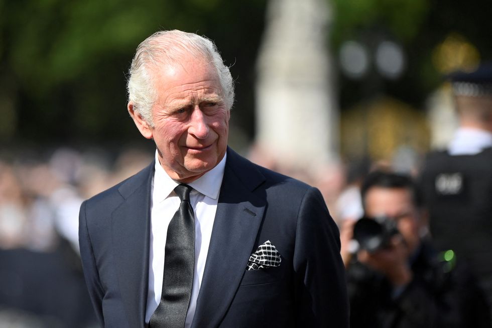 Britain's King Charles looks on outside Buckingham Palace, following the passing of Britain's Queen Elizabeth, in London, Britain, September 9, 2022. REUTERS/Toby Melville