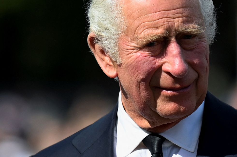 Britain's King Charles looks on outside Buckingham Palace, following the passing of Britain's Queen Elizabeth, in London, Britain, September 9, 2022. REUTERS/Toby Melville