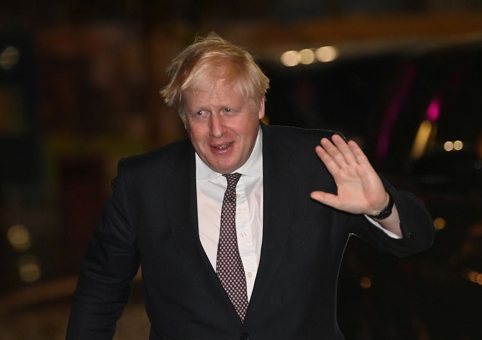 Britain's Prime Minister Boris Johnson arrives at the annual Conservative party conference in Manchester