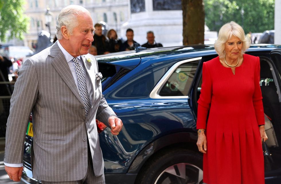 Britain's Prince Charles and Camilla, Duchess of Cornwall, arrive at Canada House in London, Britain May 12, 2022. REUTERS/Hannah McKay/Pool