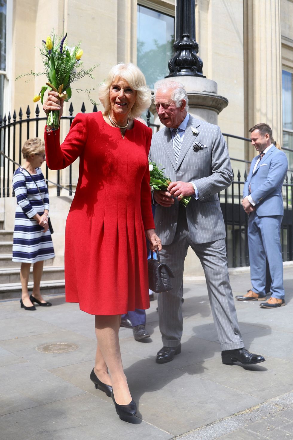 Britain's Prince Charles and Camilla, Duchess of Cornwall, leave Canada House in London, Britain May 12, 2022. REUTERS/Hannah McKay/Pool