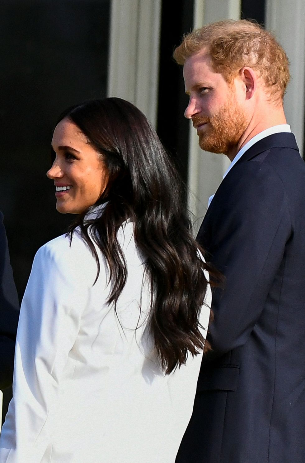 Britain's Prince Harry and Meghan, Duchess of Sussex, arrive at the yellow carpet of the Invictus Games to attend the friends and family reception in The Hague, Netherlands