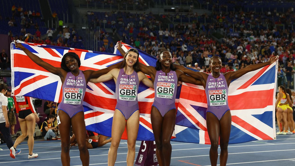 Britain's women's relay team won the 4x100m gold comfortably