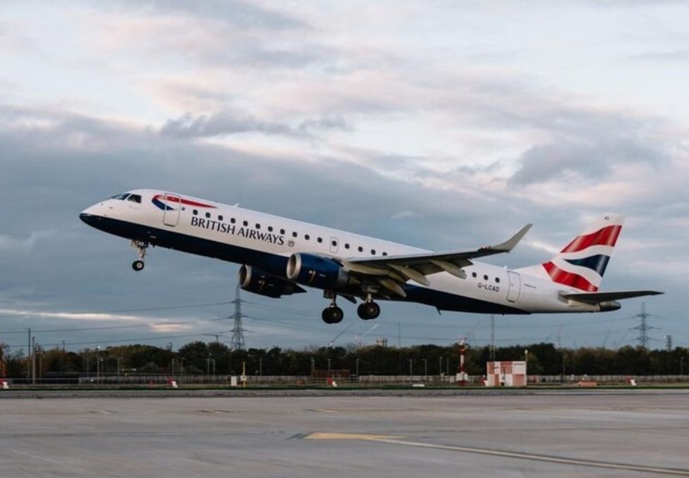 British Airways flight taking off
