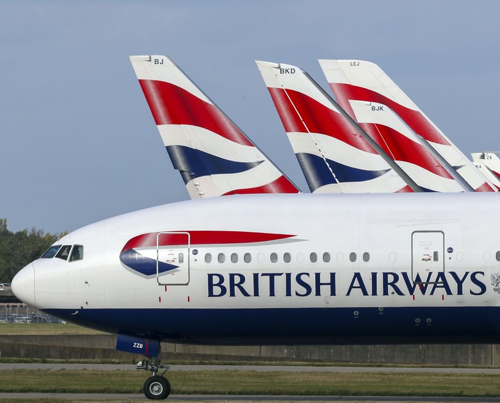 British Airways plane on runway