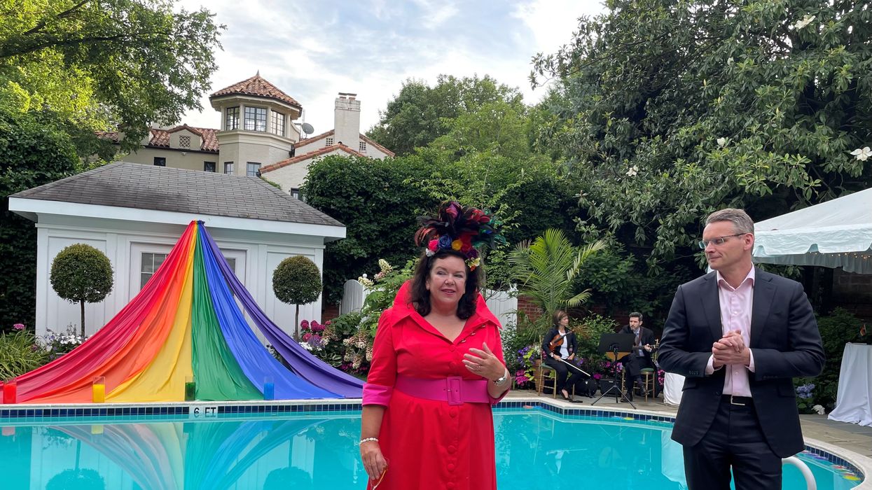  British Ambassador in Washington, Dame Karen Piece, celebrating Pride