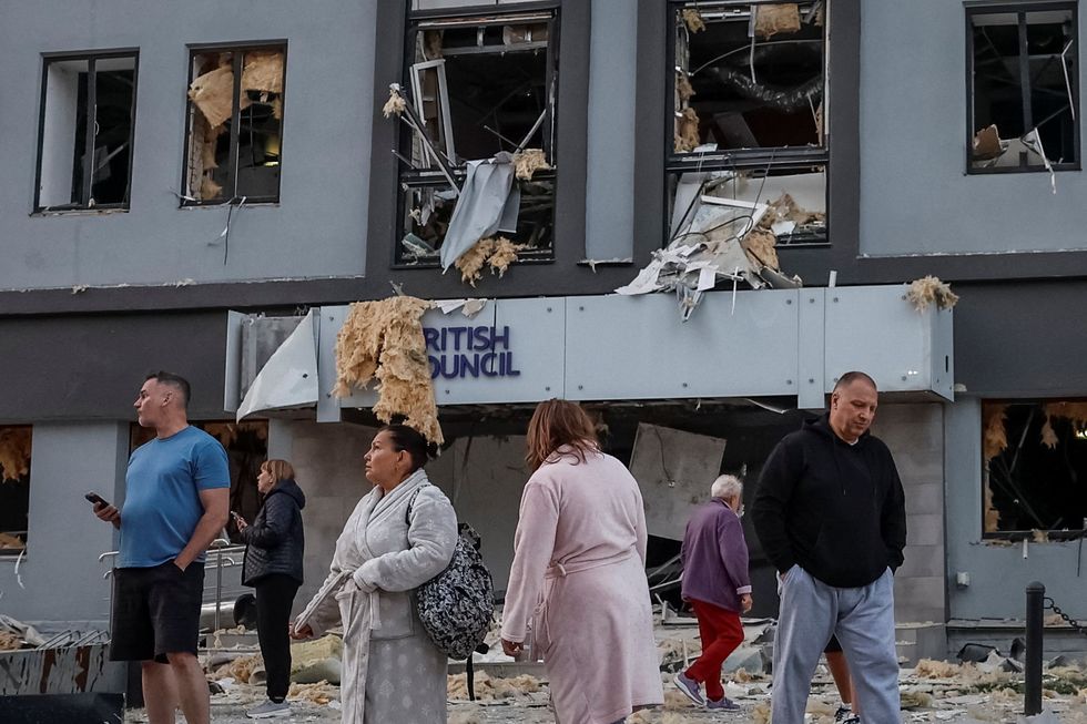 British Council building which was struck in Kyiv