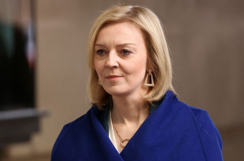 British Foreign Secretary Liz Truss arrives at the BBC headquarters in London, Britain, February 27, 2022. REUTERS/Henry Nicholls