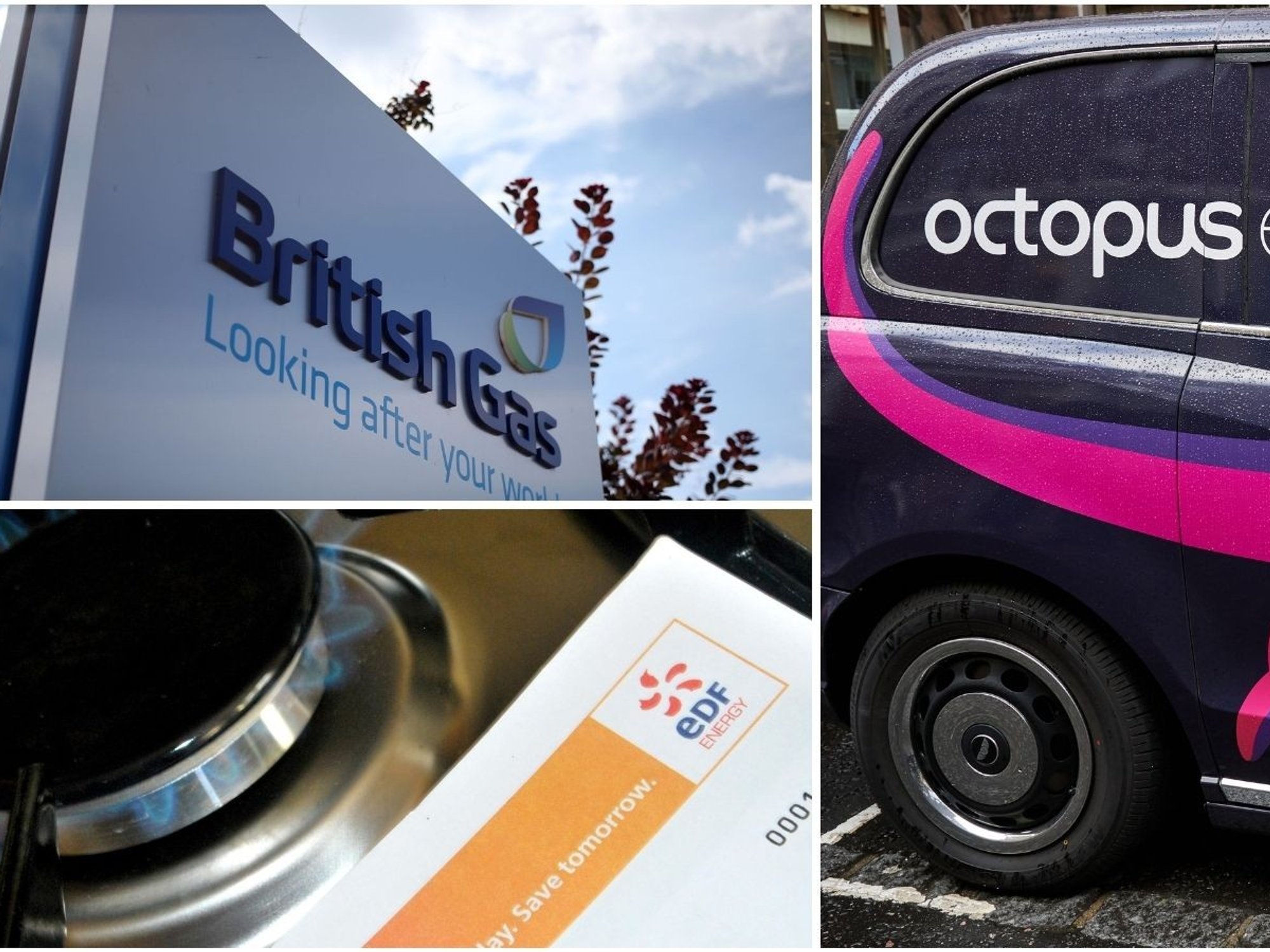 British Gas, Octopus Energy and EDF