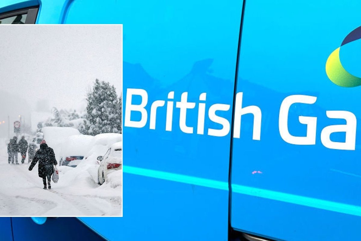 British Gas van and Storm Goretti