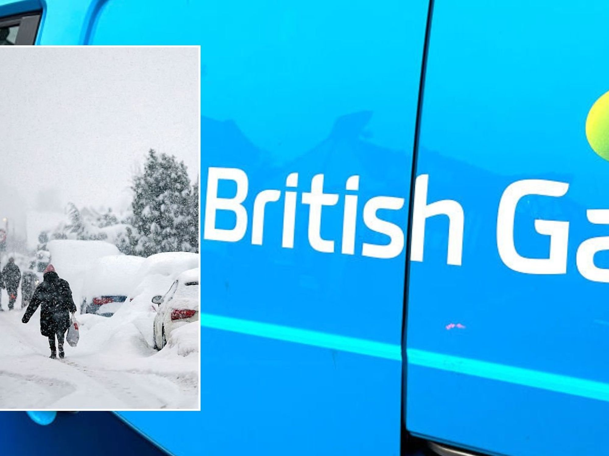 British Gas van and Storm Goretti