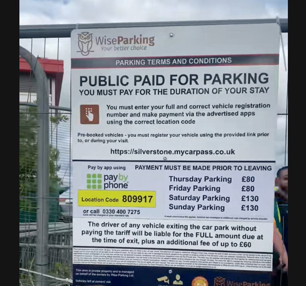 British Grand Prix pricing