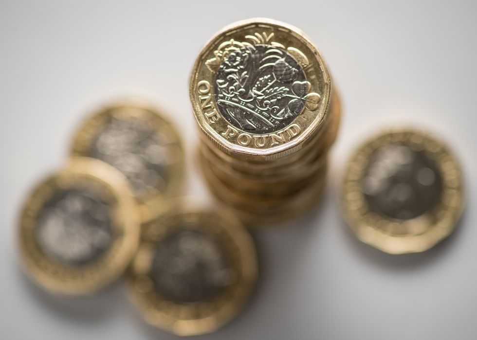 British one pound coins