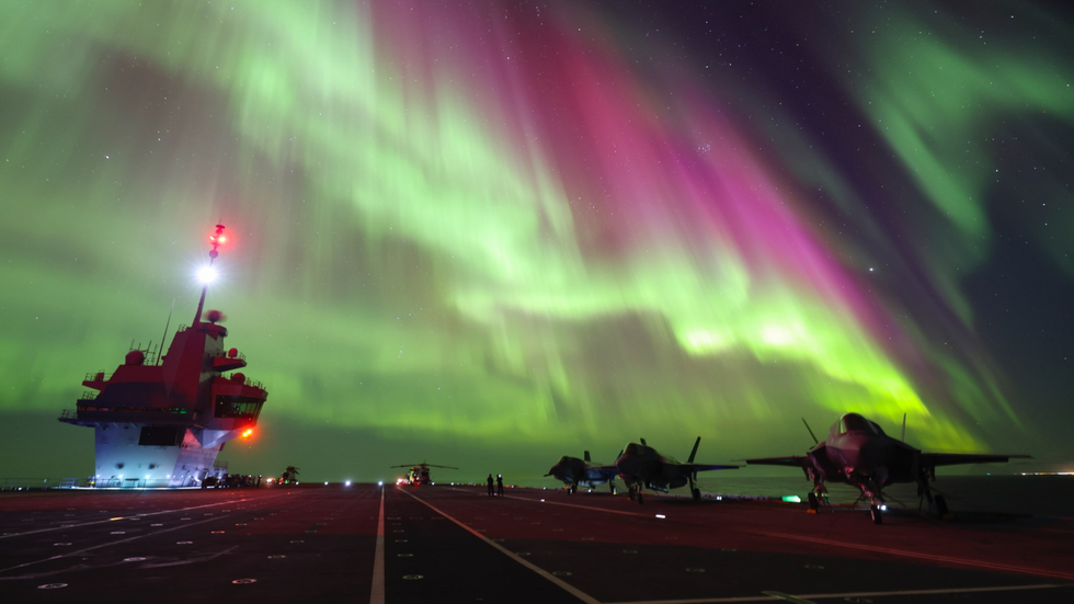 British planes on an aircraft carrier