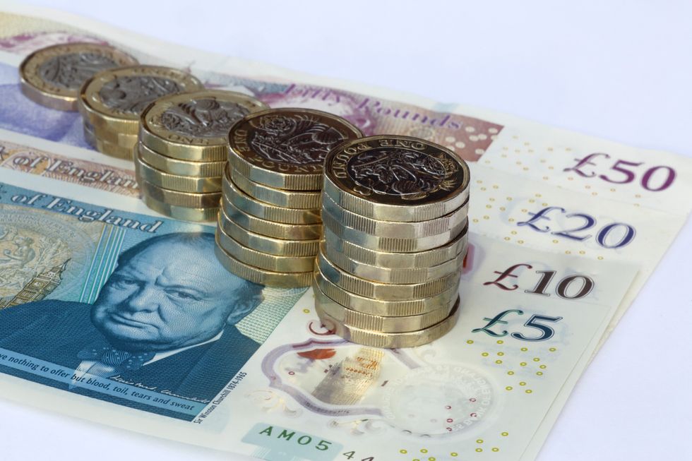 British pound coins and notes