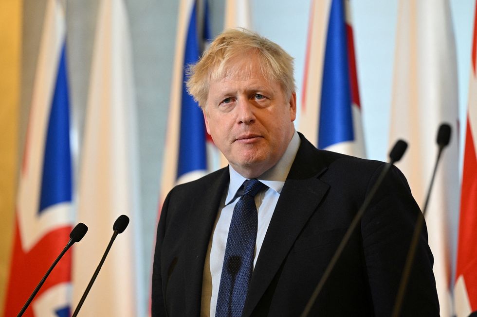 British Prime Minister Boris Johnson speaks at a joint news conference with his Polish counterpart at the Chancellery in Warsaw, Poland March 1, 2022. Leon Neal/Pool via REUTERS