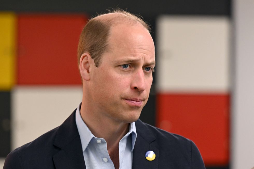 British Prince William, Duke of Cambridge, meets aid workers during a visit at the London headquarters of the Disasters Emergency Committee (DEC) to learn about the ongoing support for people affected by the conflict in Ukraine in London, Britain April 21, 2022. Jeff Spicer/Pool via REUTERS