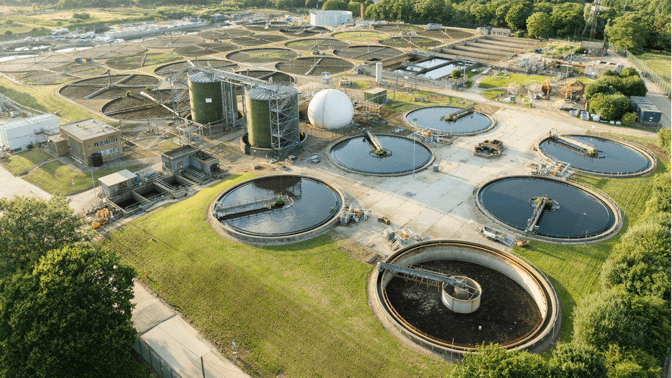 British sewage treatment plant