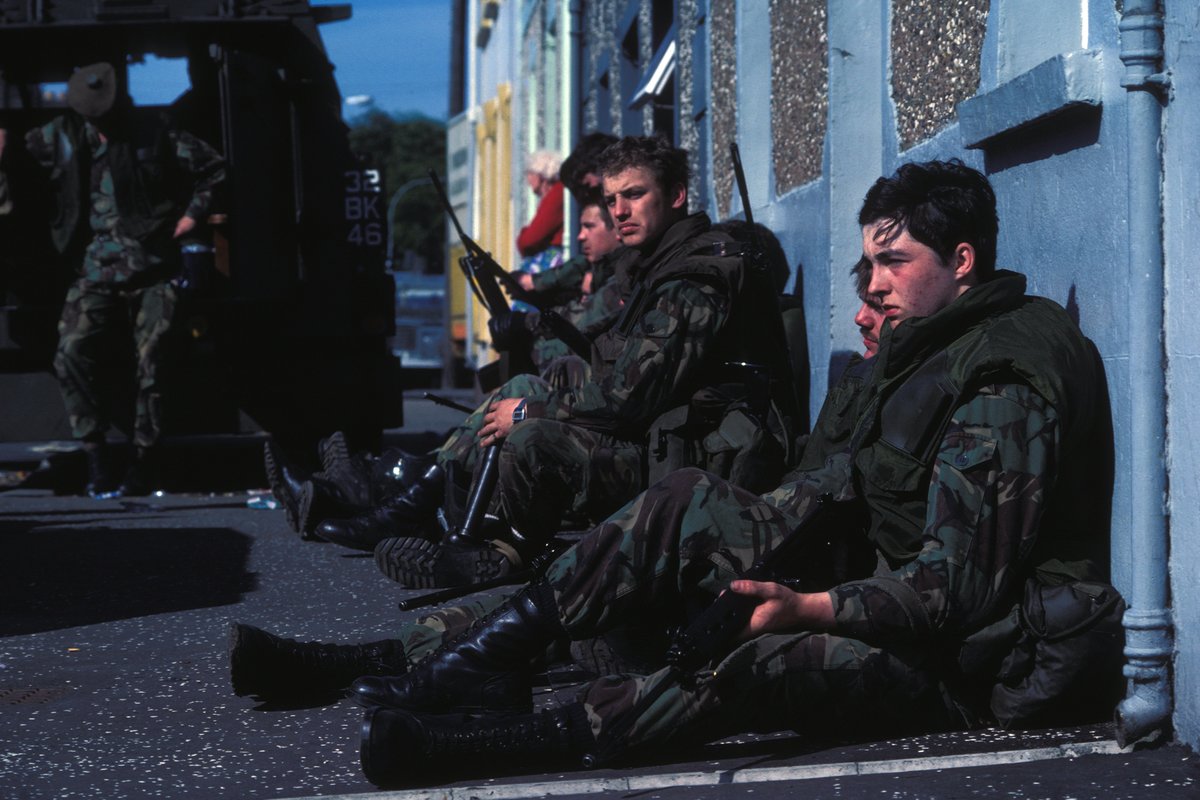 British soldiers in Belfast during the Troubles