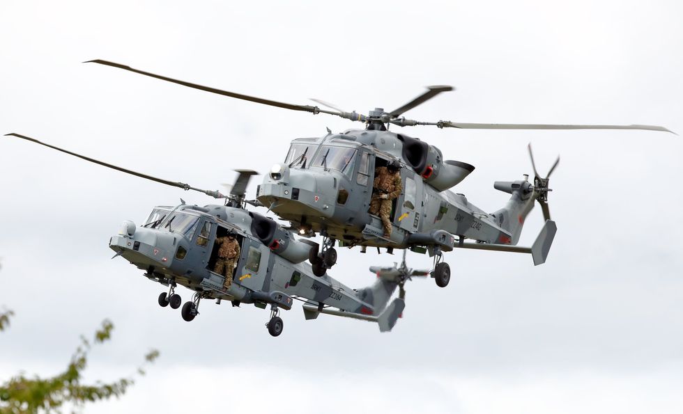 British special forces in helicopter