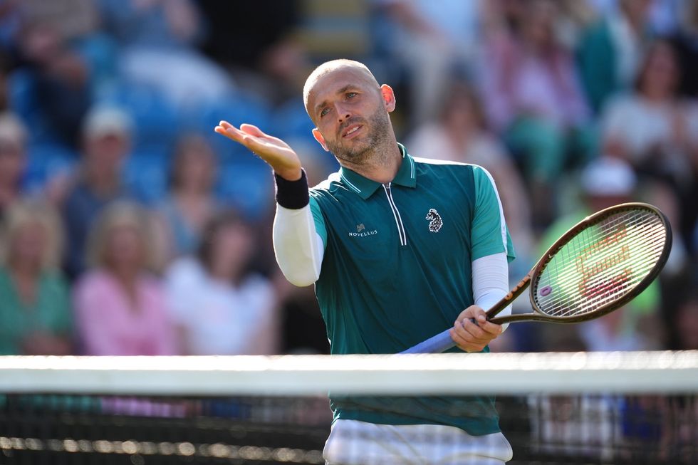 British tennis star Dan Evans was beaten in just over an hour