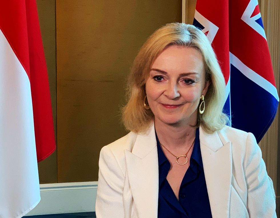 British trade minister Liz Truss speaks to Reuters after signing a free trade agreement with Singapore.