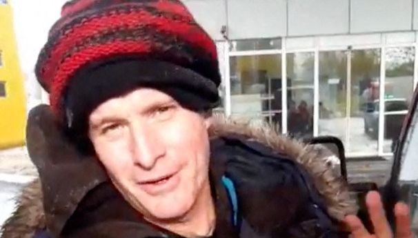 British volunteer Andrew Bagshaw is seen at a petrol station, one month before his disappearance near Soledar, in Kramatorsk, Ukraine, December 9, 2022 in this screen grab obtained from a social media video. Grzegorz Jaroslaw Rybak/via REUTERS  THIS IMAGE HAS BEEN SUPPLIED BY A THIRD PARTY. MANDATORY CREDIT. NO RESALES. NO ARCHIVES.