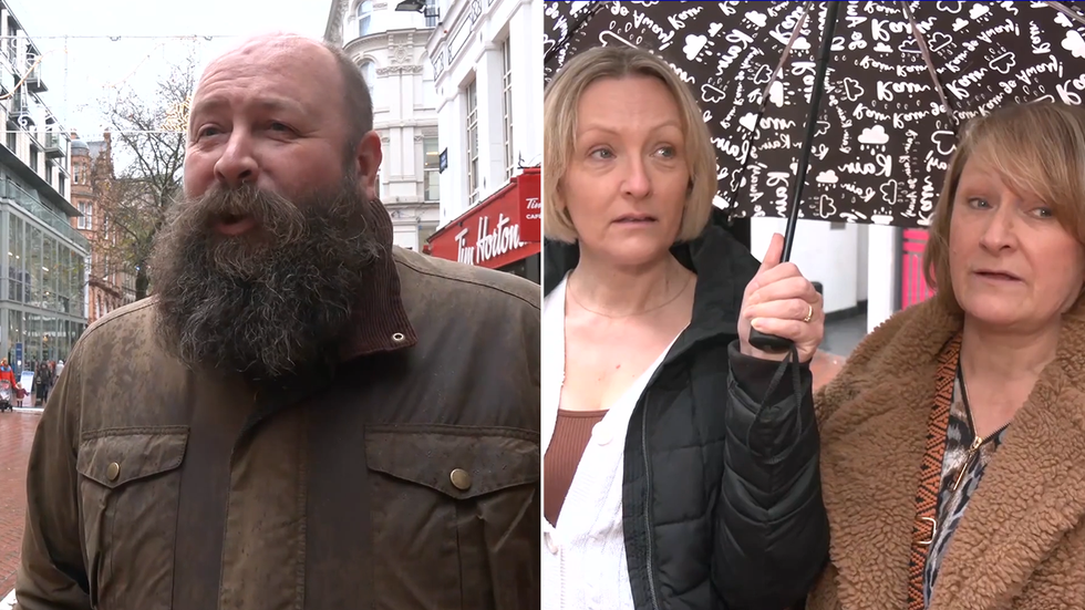 Britons speak to Jack Carson in Birmingham