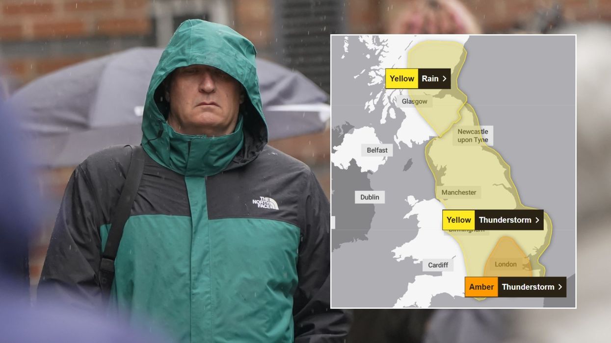 Britons warned of holiday travel chaos as thunderstorms bring up to 90mm of rain in just THREE HOURS