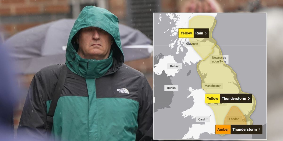 NextImg:UK weather: Britons warned of summer holiday travel chaos as thunderstorms bring up to 90mm of rain in just THREE HOURS
