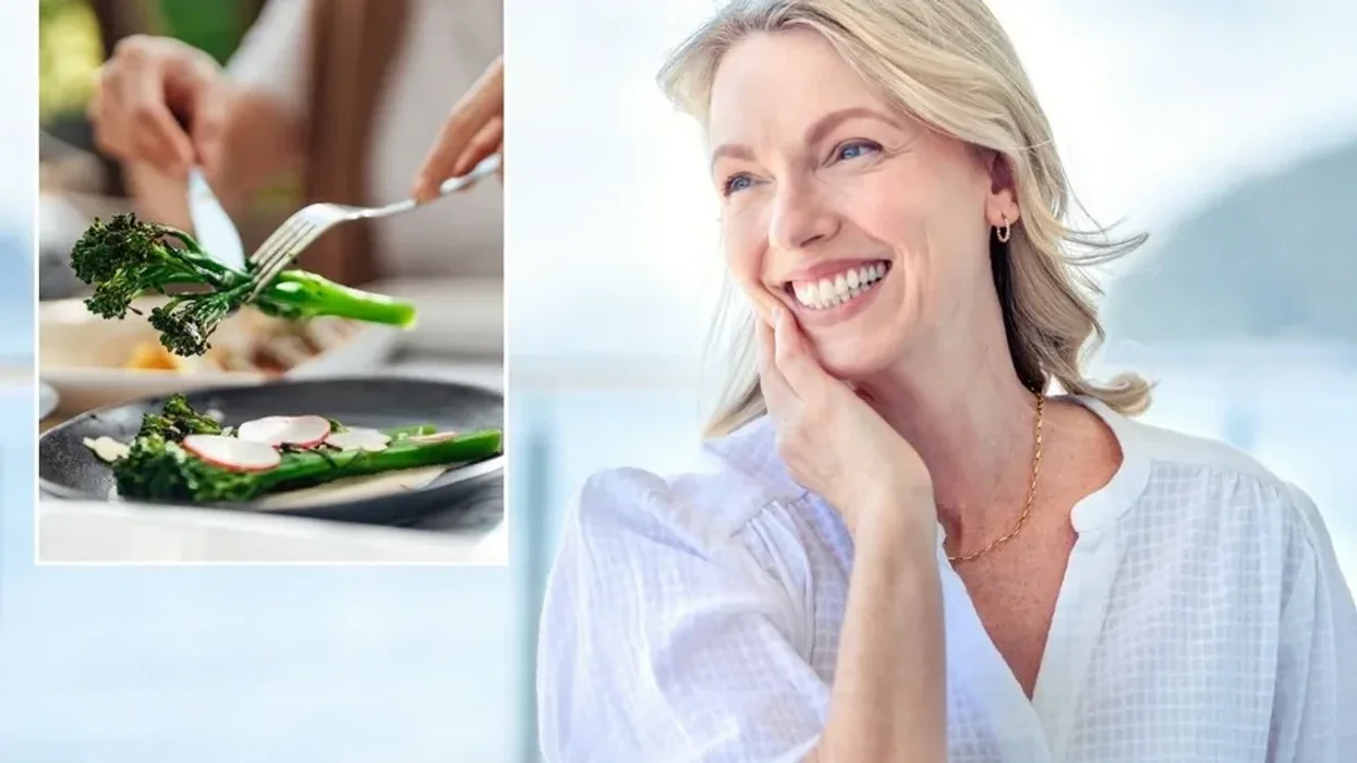 Broccoli / Woman with beautiful skin