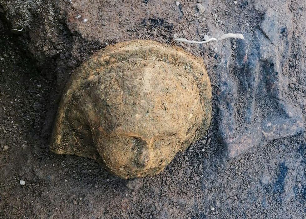 Bronze figurine discovered by Roman pool