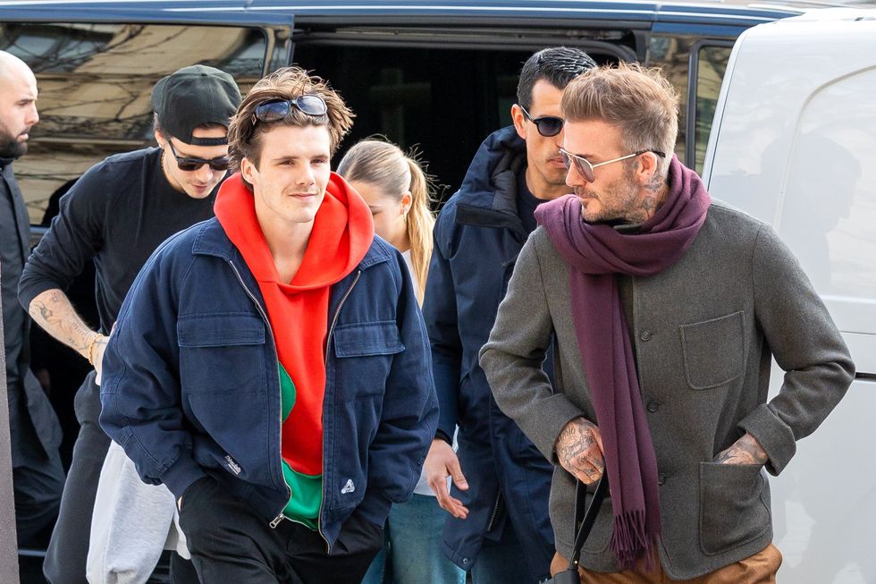 Brooklyn and David Beckham
