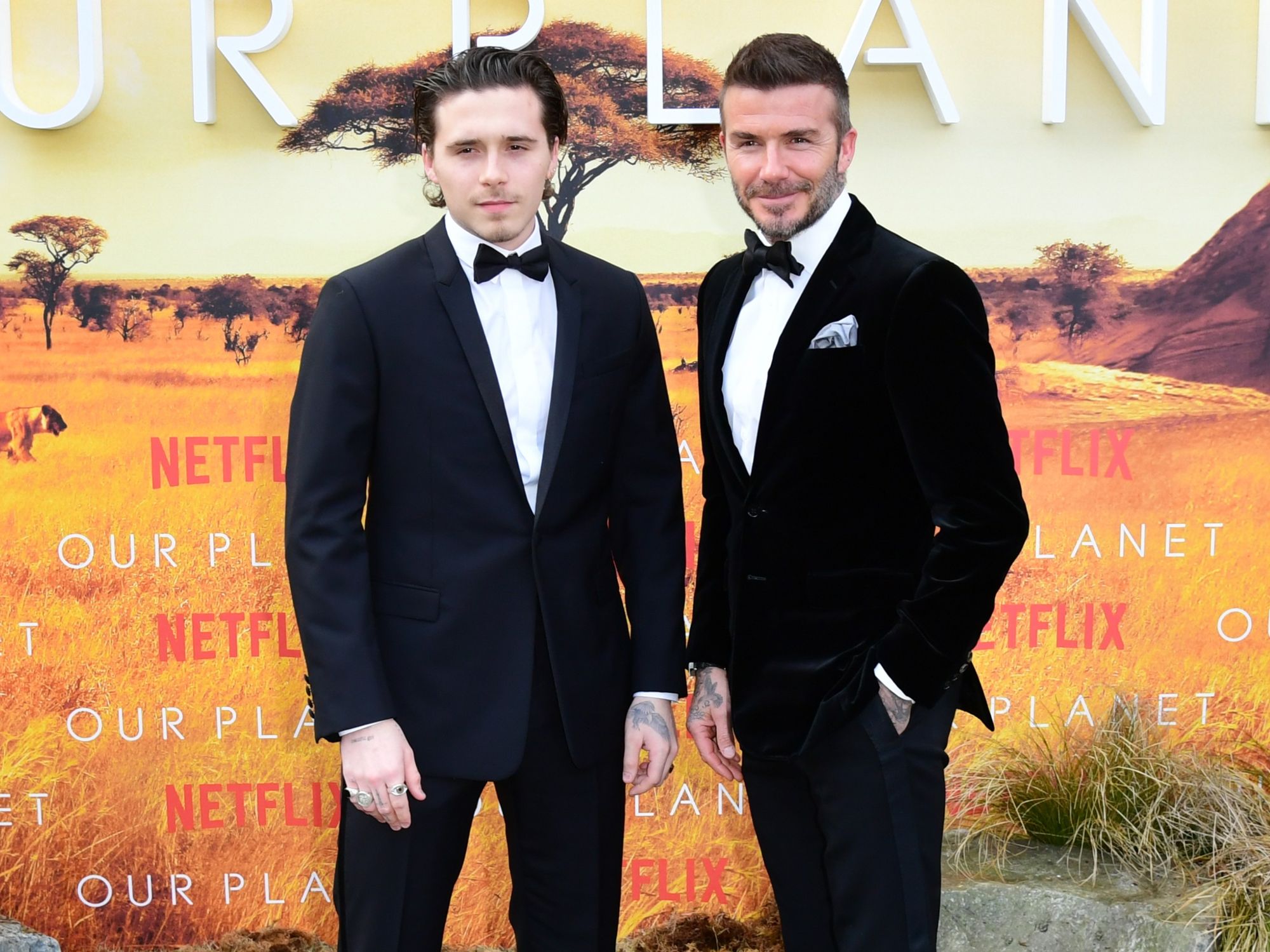 Brooklyn and David Beckham