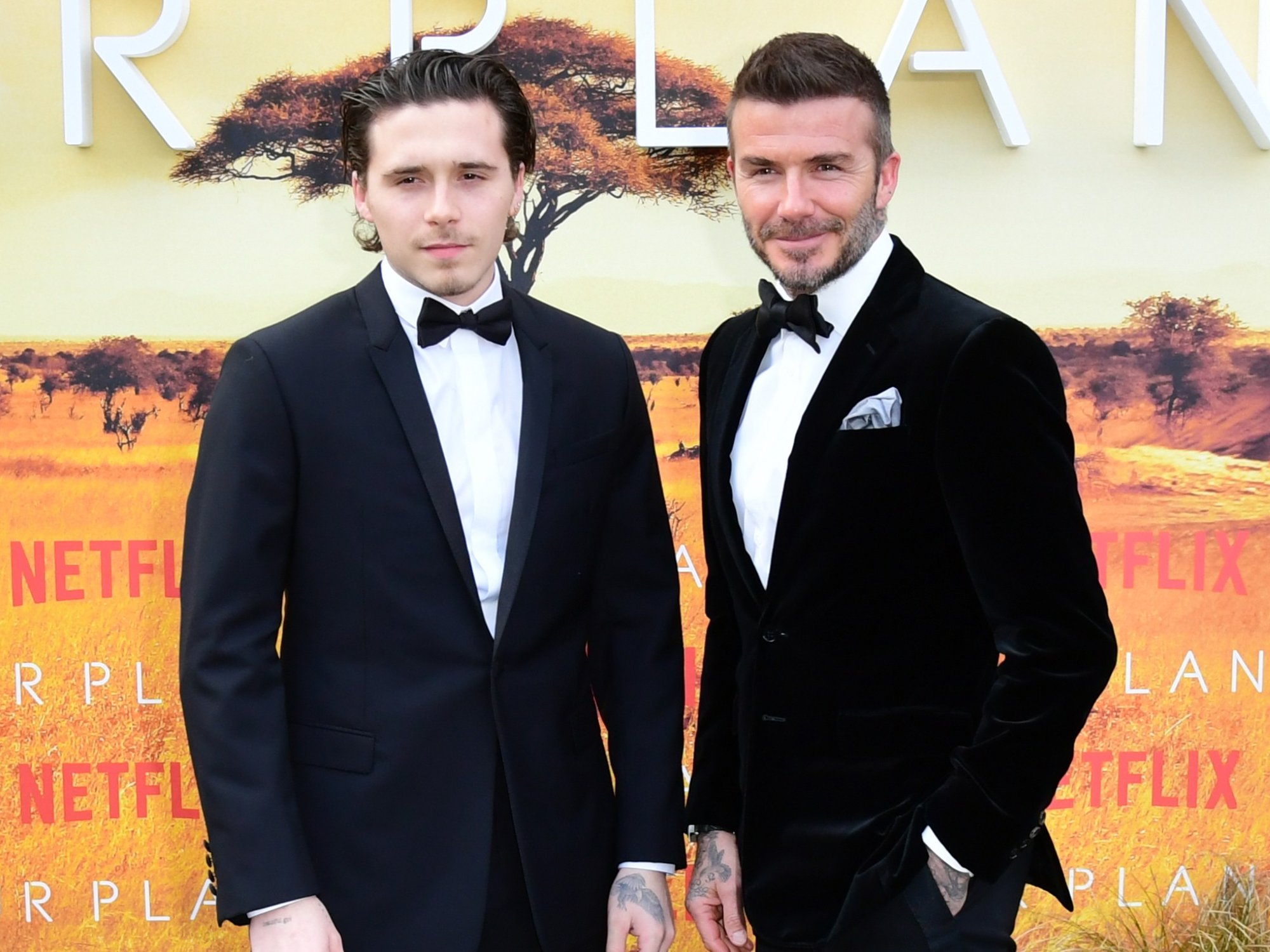 Brooklyn and David Beckham