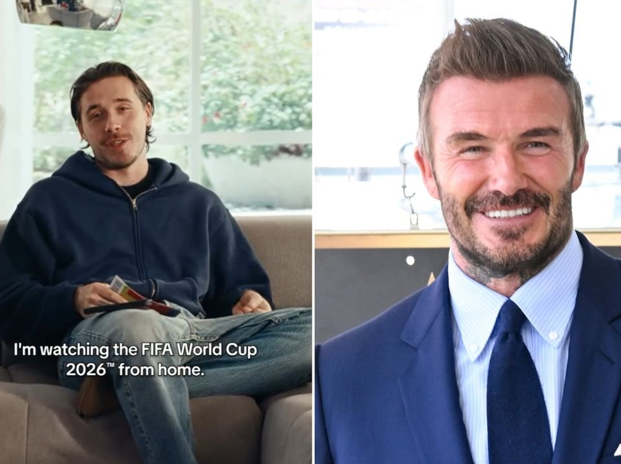 Brooklyn and David Beckham