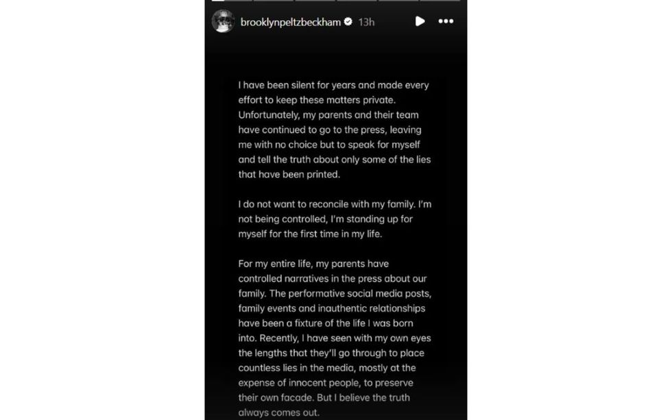 Brooklyn Beckham post