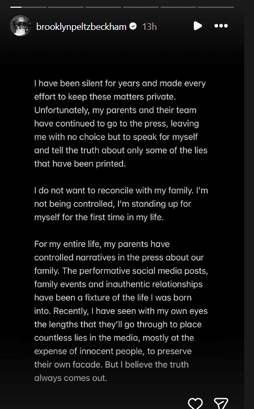 Brooklyn Beckham post