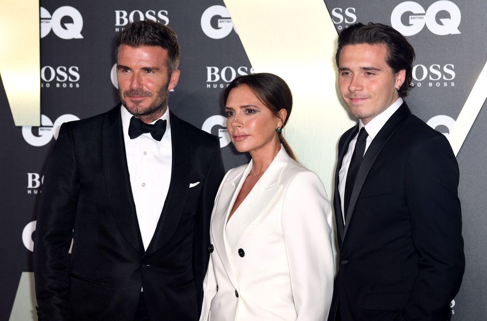 Brooklyn, Victoria and David Beckham