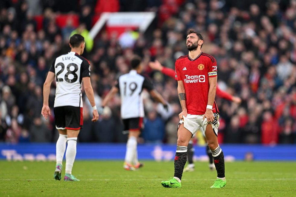Bruno Fernandes got back up soon after the challenge