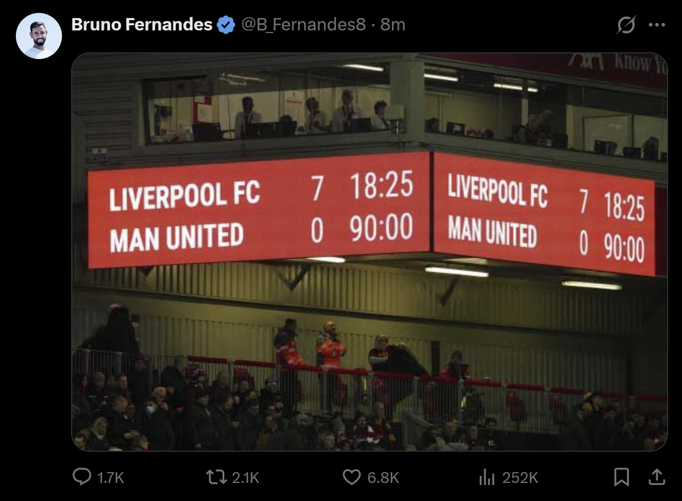 Bruno Fernandes' hacked X account