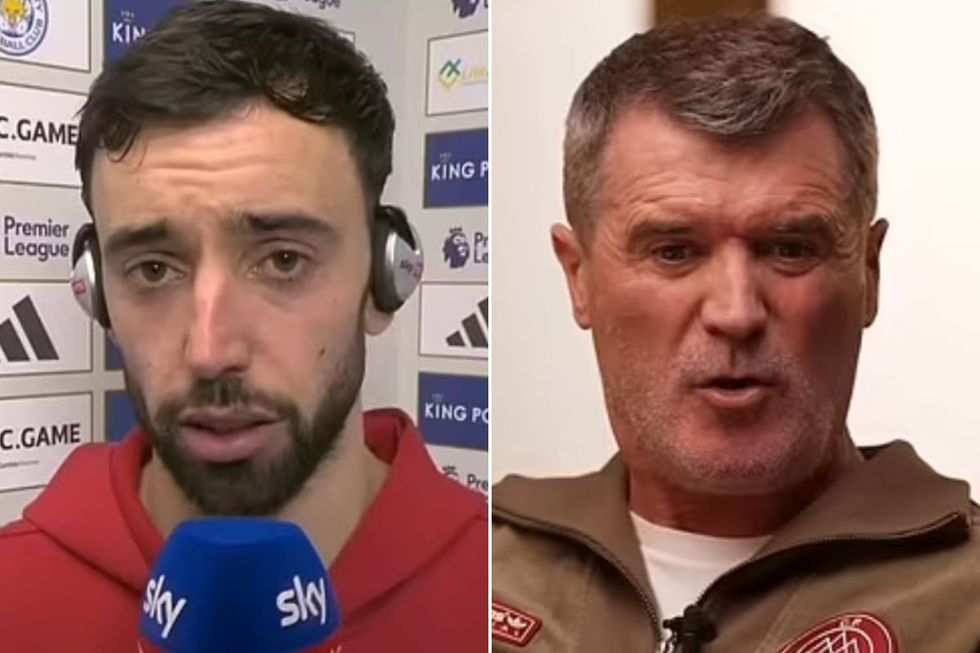 Bruno Fernandes Roy Keane Man Utd Leicester