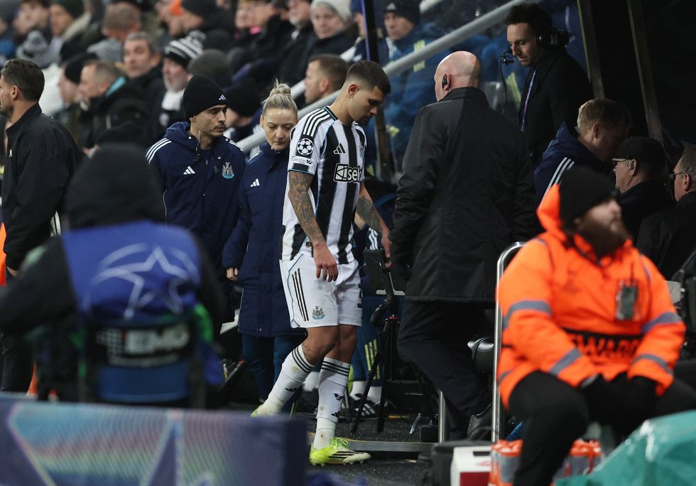 Bruno Guimaraes was forced off through injury after the break, giving Eddie Howe a problem