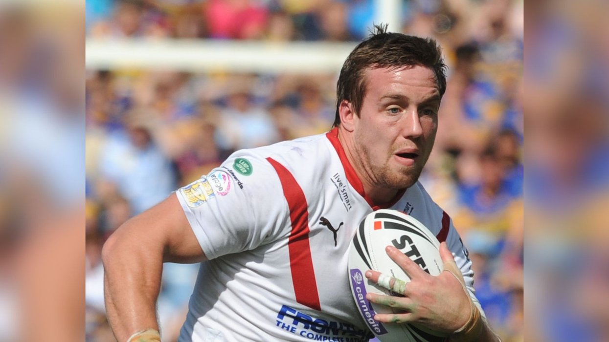 Bryn Hargreaves playing rugby