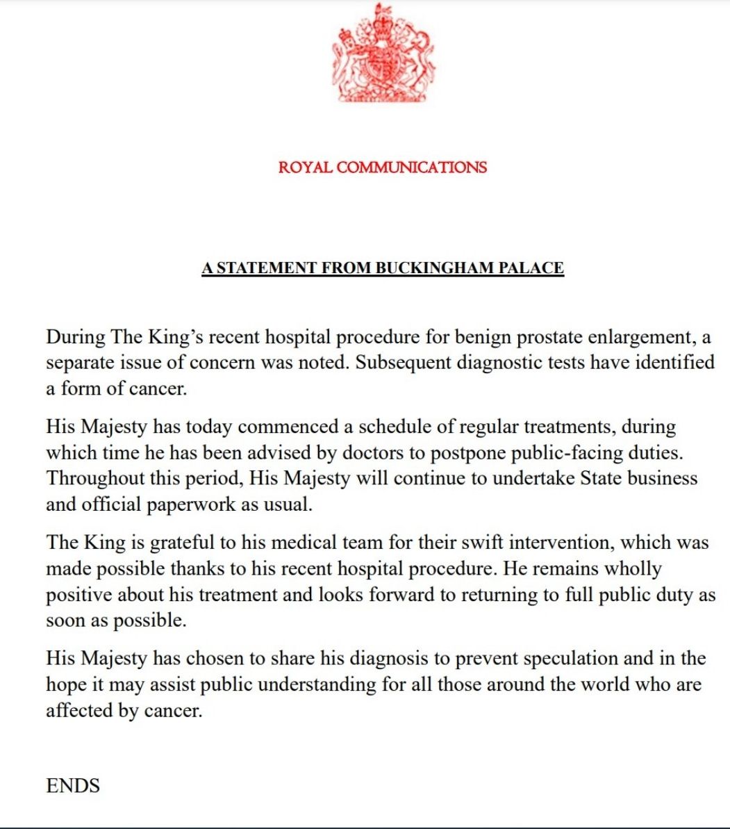 Buckingham Palace statement