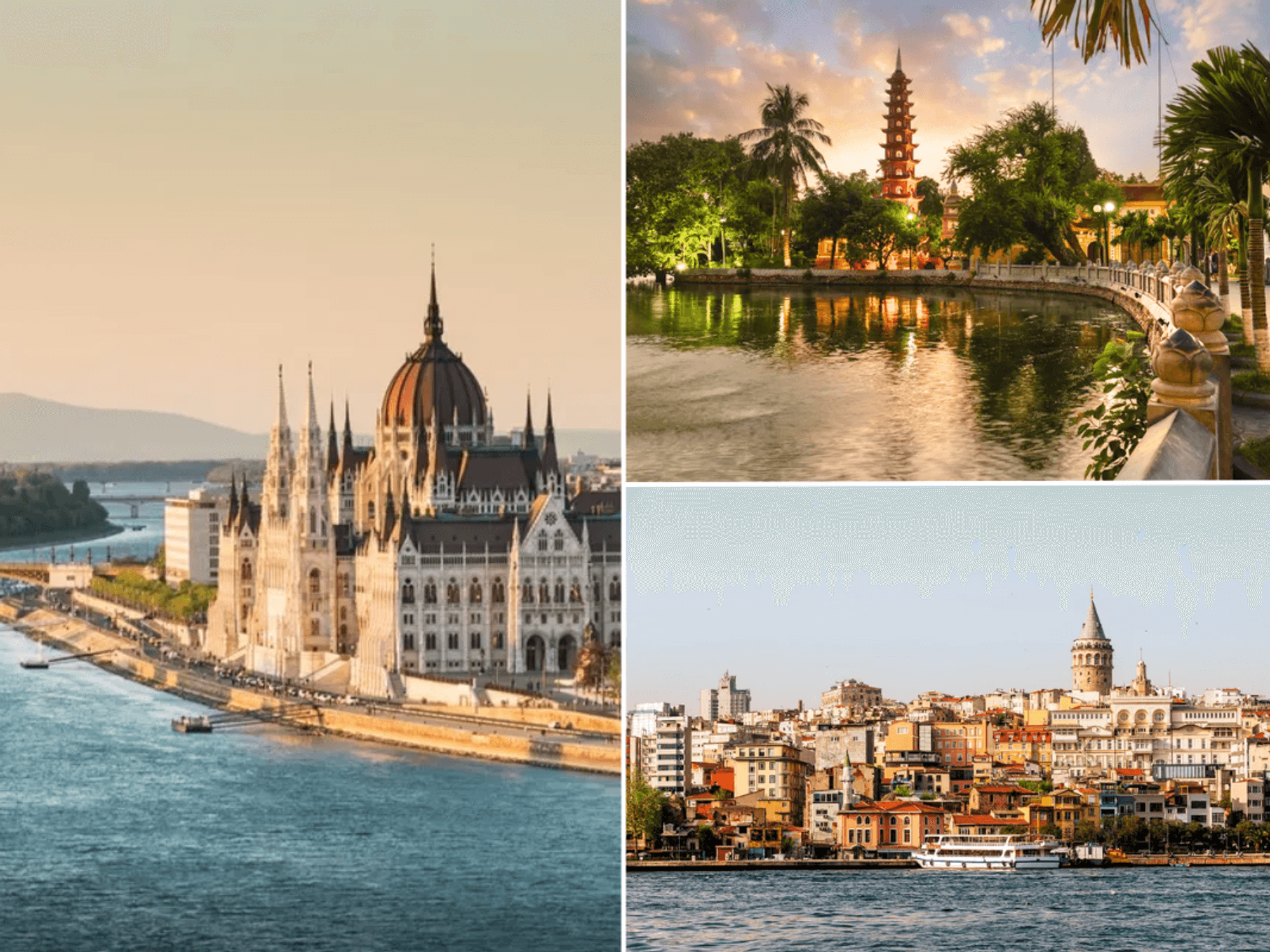 Budapest, Hungary / Hanoi Vietnam / View of Istanbul