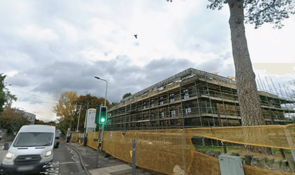 Building site of the temporary accommodation in Gilmerton