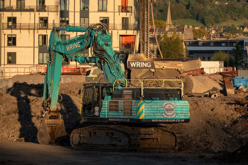 Building work on a brownfield site