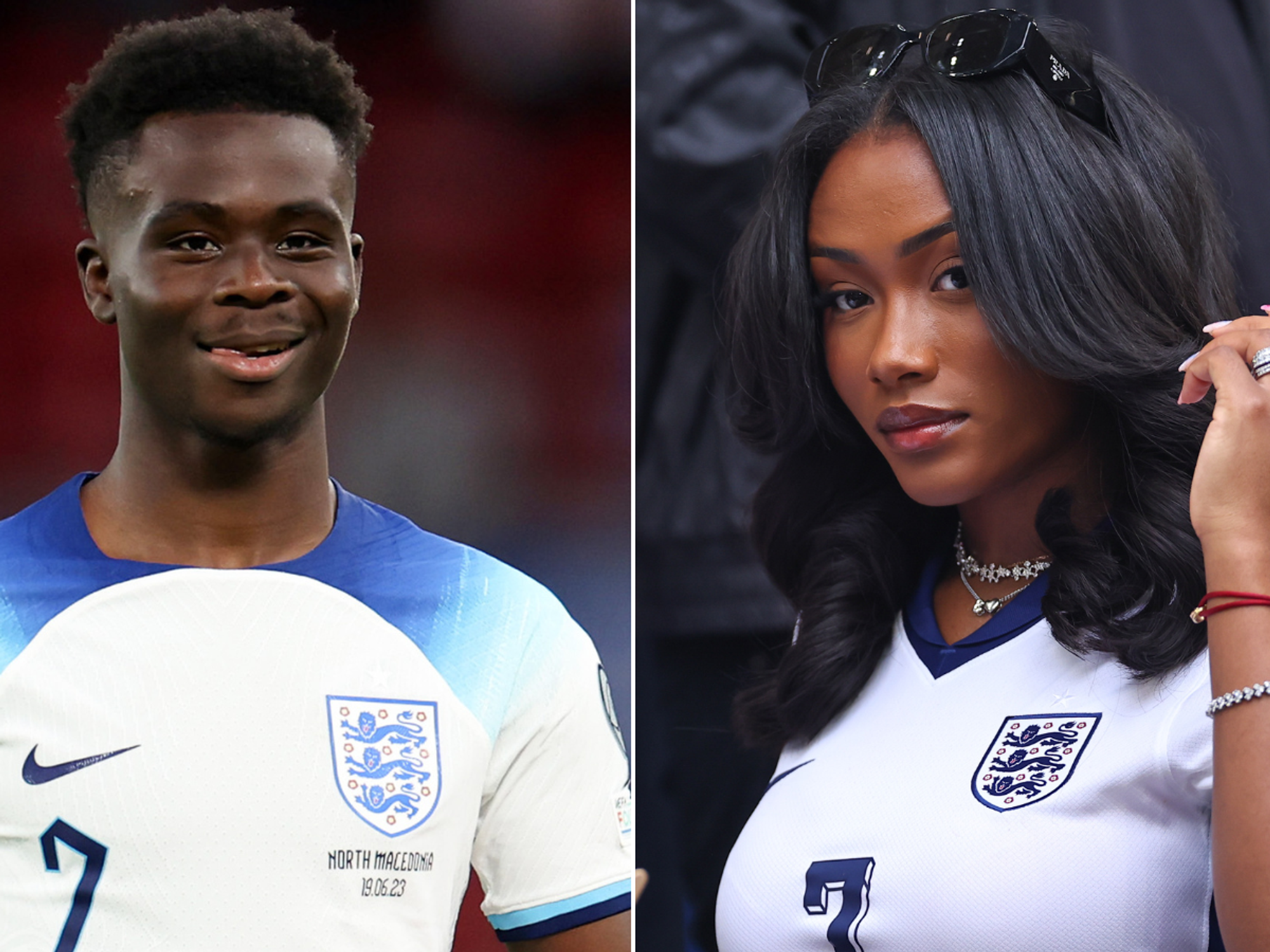 Bukayo Saka and Tolami Benson